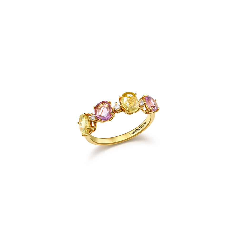 彩色藍寶石鑽石戒指 Color Saphhire Diamond Ring