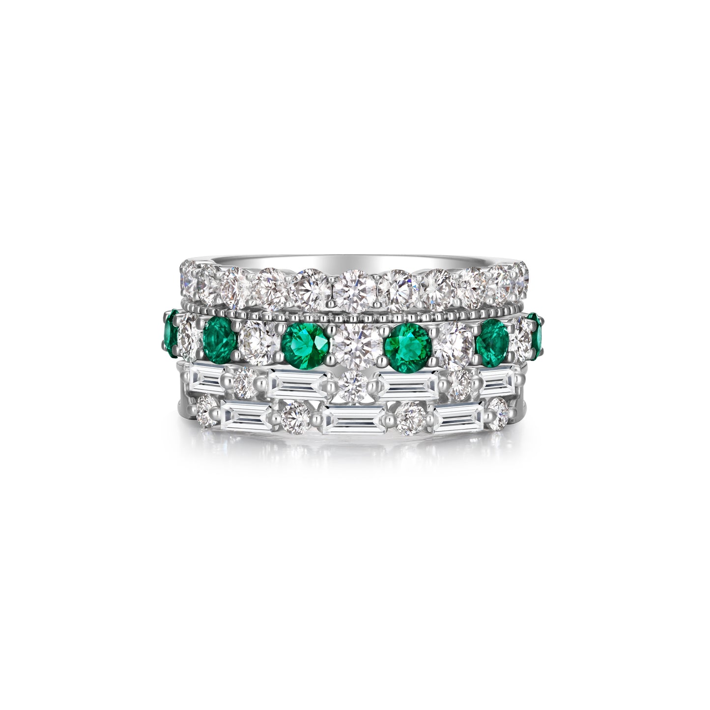祖母綠鑽石戒指套組